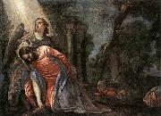 Paolo  Veronese Christ in the Garden Supported by an Angel France oil painting artist